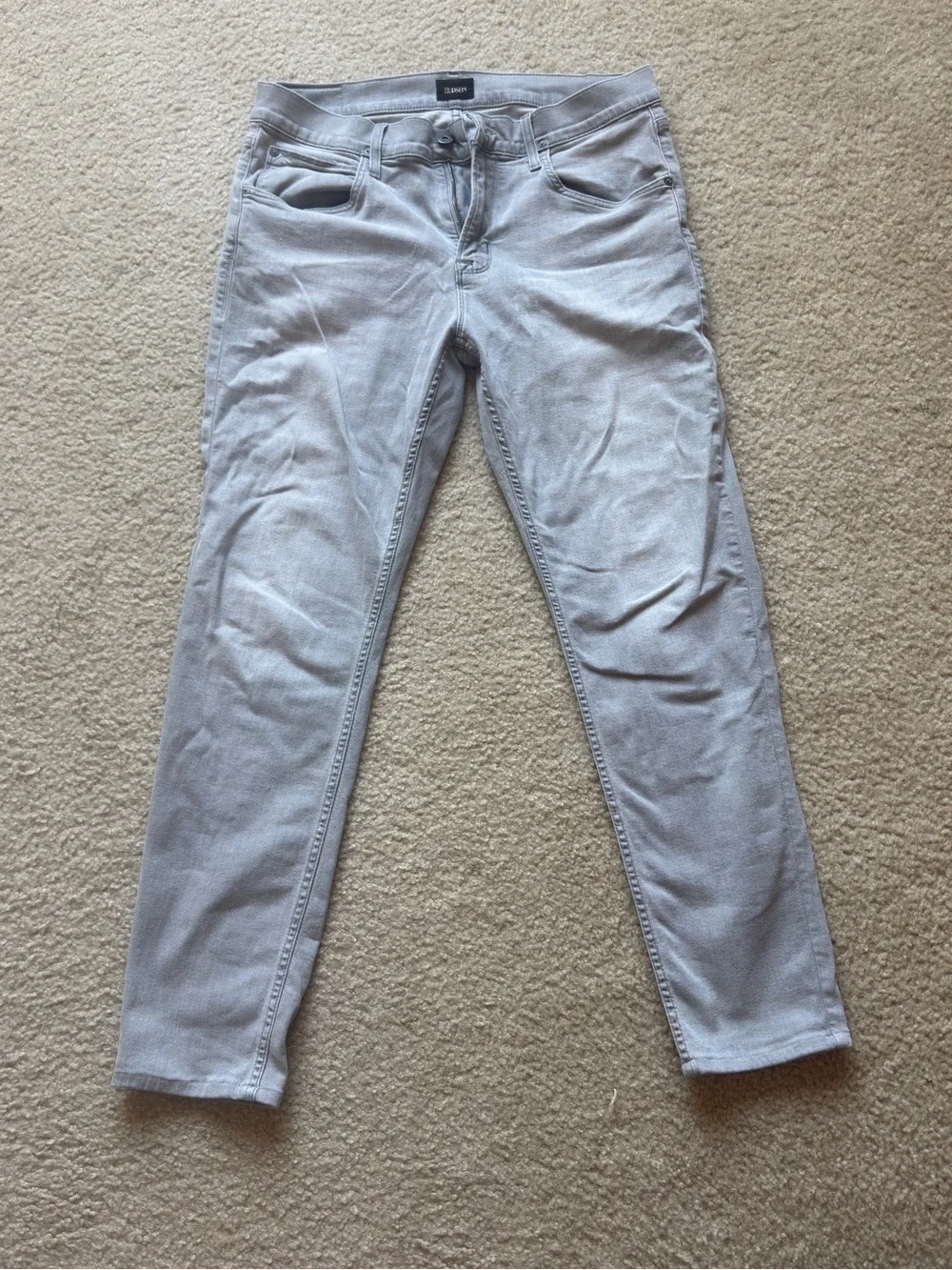 Hudson Jeans Men’s Slim Straight Light Gray Denim